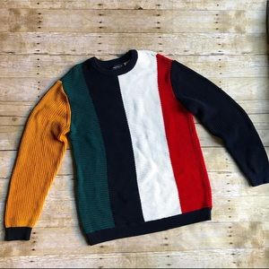 PacSun Color Block Cozy Knit Sweater M